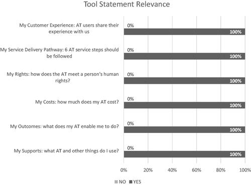 Figure 1. Relevance of MyATOF statements to people with deafblindness and the SADC region.