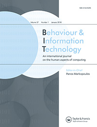 Cover image for Behaviour & Information Technology, Volume 37, Issue 1, 2018