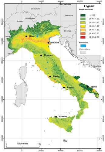 Figure 6. Italian map of AFPGV (16° percentile).