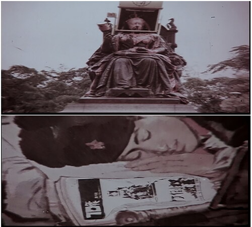 Figure 5. The Vandalized Queen and The Sleeping Solider, To Arty Youths in Hong Kong (1978). Courtesy of Mok Chiu Yu.