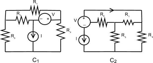 Figure 4. Electrical circuit of chips produced by X and Y.
