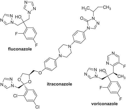 Figure 1.  Structures of some antifungal agents.