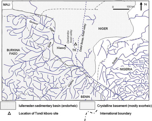 Fig. 1 Location of the Tondi Kiboro experimental catchment.