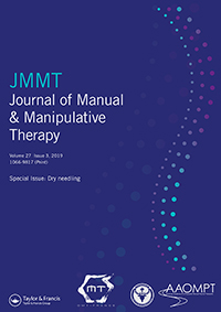 Cover image for Journal of Manual & Manipulative Therapy, Volume 27, Issue 3, 2019