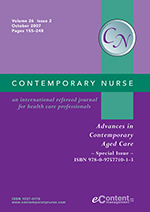 Cover image for Contemporary Nurse, Volume 26, Issue 2, 2007