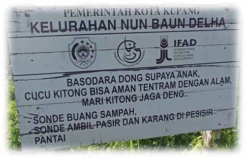 Figure 3. Sample of sign in Kupang Malay.