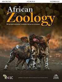Cover image for African Zoology, Volume 56, Issue 4, 2021