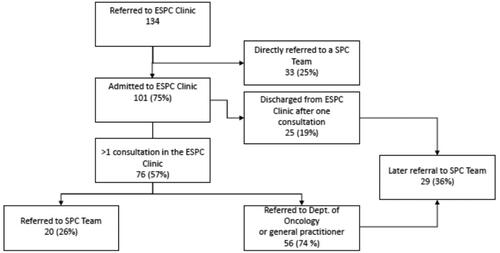 Figure 2. Flowchart of patients seem in the ESPC clinic.