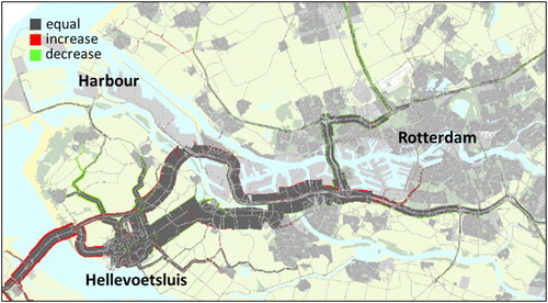 Figure 10. Comparison of selected area assignment of car in the city of Hellevoetsluis