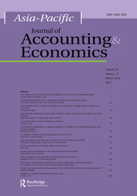 Cover image for Asia-Pacific Journal of Accounting & Economics, Volume 24, Issue 1-2, 2017