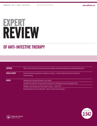 Cover image for Expert Review of Anti-infective Therapy, Volume 14, Issue 10, 2016