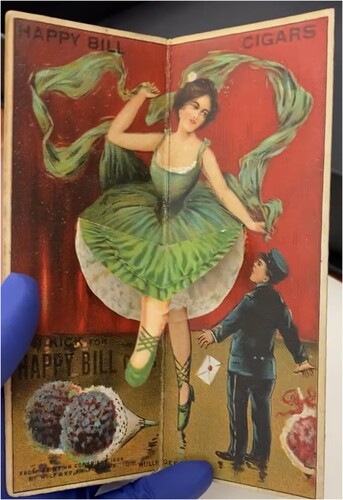 Figure 3. “Happy Bill” American Trade Card, Jay T. Last Collection of Graphic Arts and Social History at the Huntington Library in San Marino, California. Binder: UNCATALOGUED Mechanical Kickers, etc.