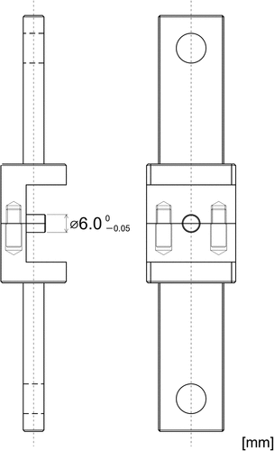 Figure 3. Schematic drawing of the ring creep rupture test jig.