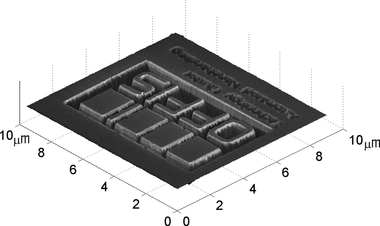 Figure 19 Fusion result for the FIB-milled structure. At the edges of the structure which are facing the SEM's electron detector, a high-intensity SE signal is visible.