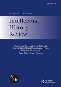 Cover image for Intellectual History Review, Volume 29, Issue 4, 2019