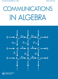 Cover image for Communications in Algebra, Volume 48, Issue 11, 2020