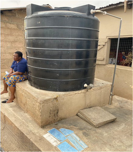 Figure 2. Household selling GWCL water in Nima (March 25, 2020).