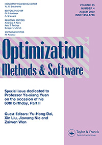 Cover image for Optimization Methods and Software, Volume 35, Issue 4, 2020