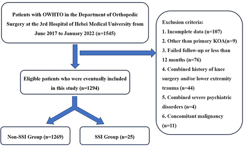 Figure 1 Flowchart for screening eligible patients.