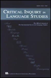 Cover image for Critical Inquiry in Language Studies, Volume 13, Issue 4, 2016