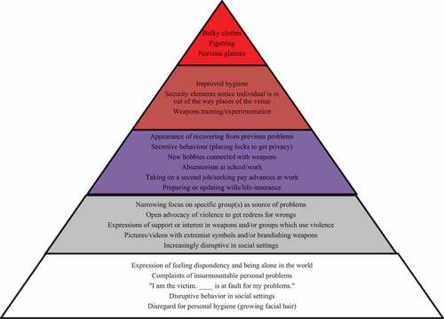 Figure 2. Pyramid of escalation: key indicators/leakages