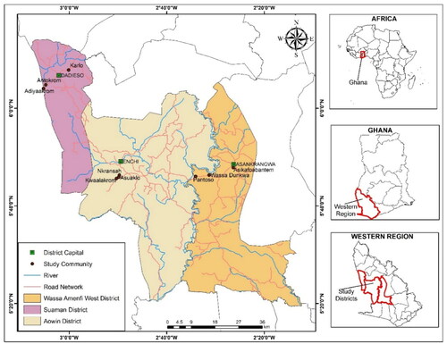 Figure 1. A map showing the study area.