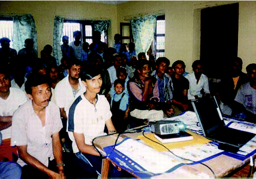 Figure 8. Awareness lectures to teachers, students and technicians on earthquake safety and earthquake-resistant building construction.