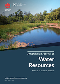 Cover image for Australasian Journal of Water Resources, Volume 25, Issue 1, 2021