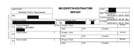 Figure 3 Partial sample incident report.