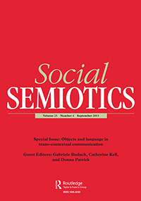 Cover image for Social Semiotics, Volume 25, Issue 4, 2015