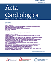 Cover image for Acta Cardiologica, Volume 74, Issue 1, 2019