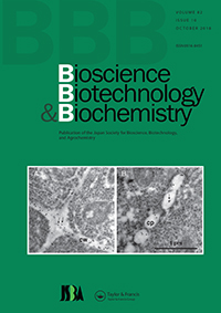 Cover image for Bioscience, Biotechnology, and Biochemistry, Volume 82, Issue 10, 2018