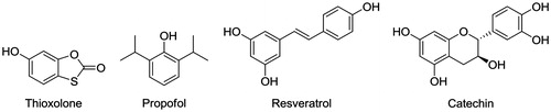 Figure 1. Chemical structures of some carbonic anhydrase inhibitor phenolic compounds.