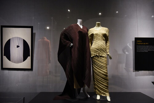 Figure 6 Issey Miyake, evening ensembles, Japanese, polyester, ca. 1998–2000. Ivan Sayers collection. Photo credit: Rebecca Blissett and Museum of Vancouver.