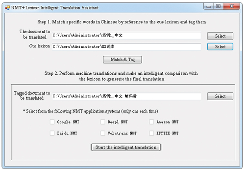 Figure 12. NMT+ Lexicon intelligent translation assistant.