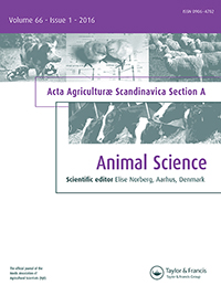 Cover image for Acta Agriculturae Scandinavica, Section A — Animal Science, Volume 66, Issue 1, 2016