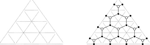 Figure 3. Constructing the GLm-dimer on a triangle. Here m = 4.