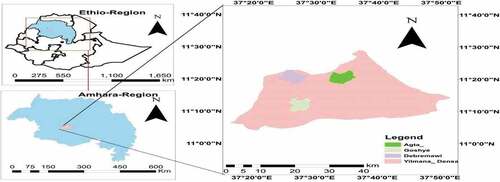 Figure 4. Location map of the study area.Source: Ethio Geo-spatial data