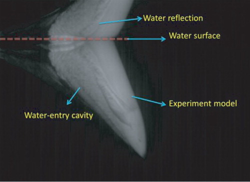 Figure 5. Water entry process of the AUV captured by the underwater high-speed camera.