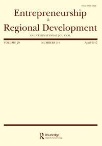 Cover image for Entrepreneurship & Regional Development, Volume 29, Issue 3-4, 2017