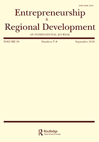 Cover image for Entrepreneurship & Regional Development, Volume 30, Issue 7-8, 2018