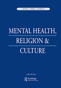 Cover image for Mental Health, Religion & Culture, Volume 21, Issue 8, 2018