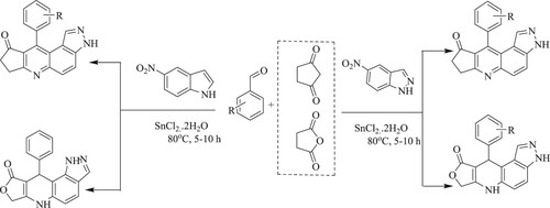 Scheme 63. SnCl2.2H2O catalyzed reaction for the synthesis of quinolines.