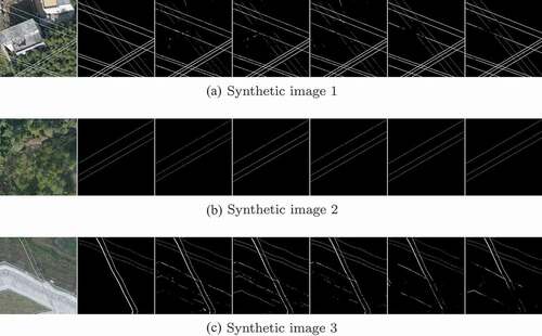 Figure 4. Visualization of segmentation results on synthetic test set. The images from left to right of each row are: original image, ground truth, the results obtained using FCN-Unet, Deeplab-Unet, PSP-Unet, Swin-Unet, and Swin-Unet-M.