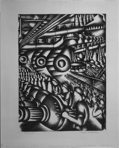 FIGURE 4 This World War II subject lithograph by artist Jolán Gross-Bettelheim is found in the Fine Prints Collection, http://hdl.loc.gov/loc.pnp/cph.3g06151.