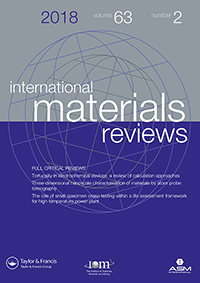 Cover image for International Materials Reviews, Volume 63, Issue 2, 2018