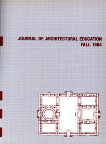 Cover image for Journal of Architectural Education, Volume 38, Issue 1, 1984