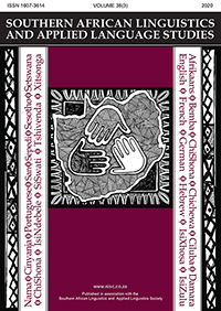 Cover image for Southern African Linguistics and Applied Language Studies, Volume 38, Issue 3, 2020