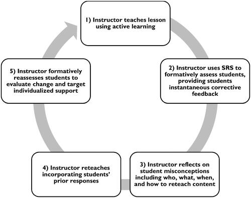 Fig. 1 Reciprocal formative assessment and feedback cycle using SRS.