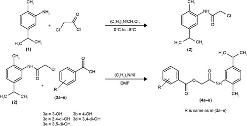 Scheme 1 Synthesis of amide derivatives (4a–e).